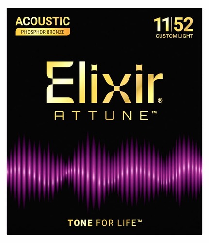 סט מיתרים לאקוסטית ELIXIR ATTUNE Phosphor Bronze 21027 11-52