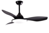מאוורר תקרה "CCT 36W IP44 PLEASURE 52 עם שלט שחור מבית SEMICOM