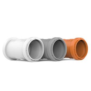 מחבר תיקון 110 עם מעצור OSTEN PP אפור - טלסקופ
