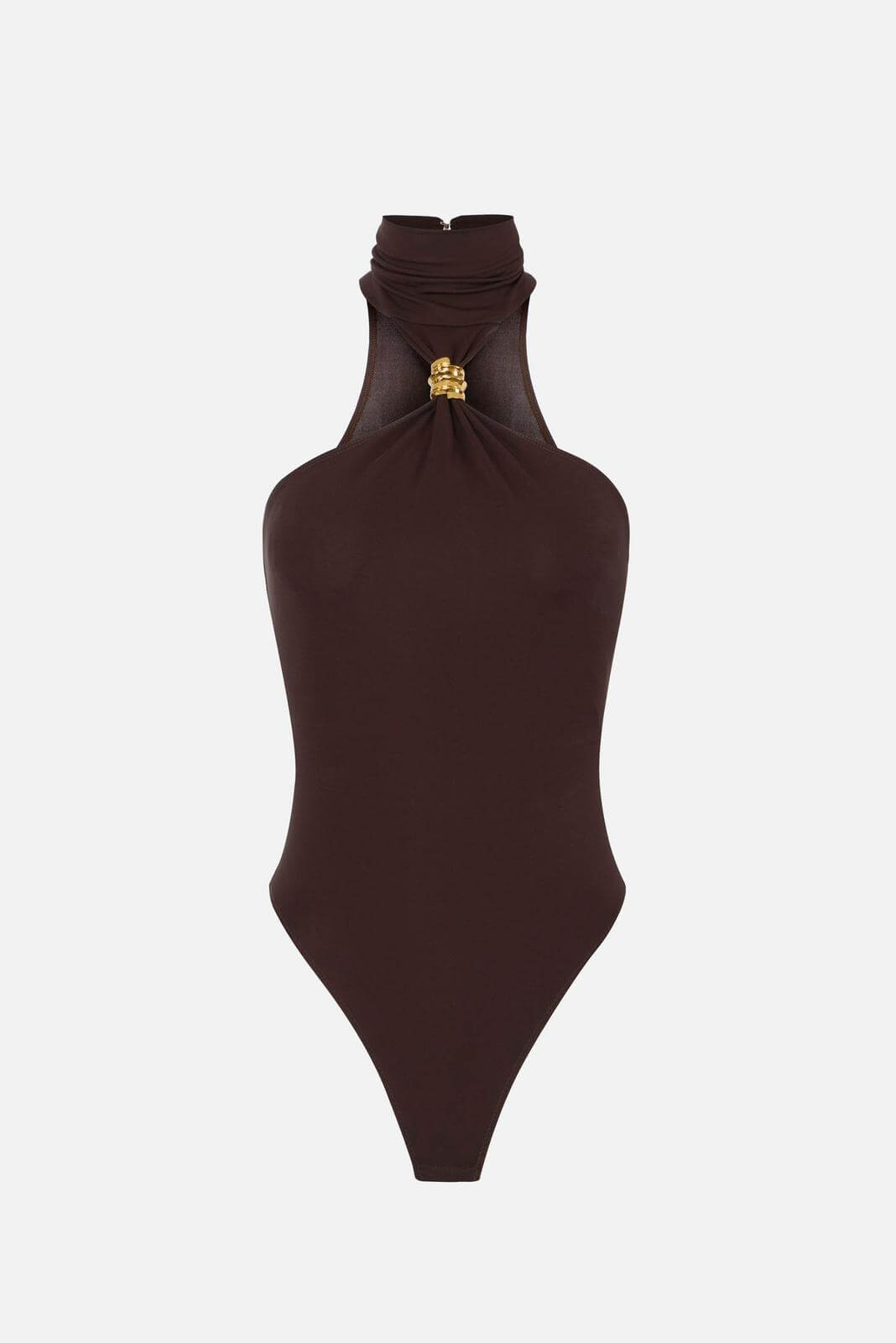 Bodysuit in crêpe jersey fabric with jewel detail