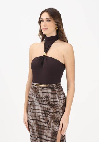 Bodysuit in crêpe jersey fabric with jewel detail