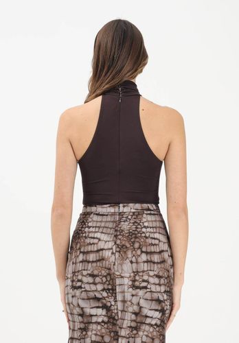 Bodysuit in crêpe jersey fabric with jewel detail