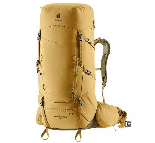 תרמיל מסע - Deuter Aircontact Core 60+10 - חול מדברי