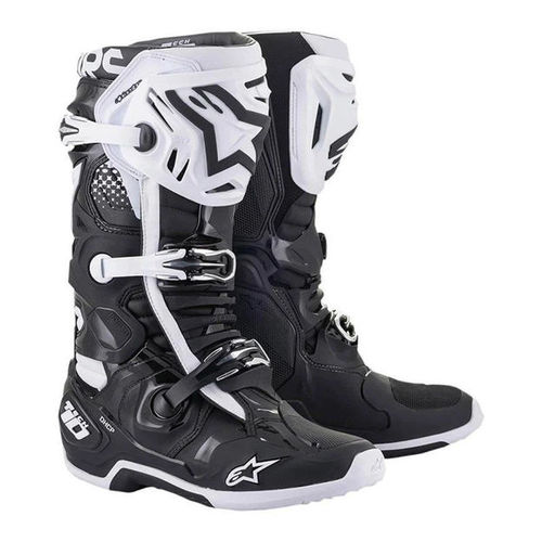 מגפיים לרכיבת שוטח  TECH 10 שחור לבן ALPINESTARS