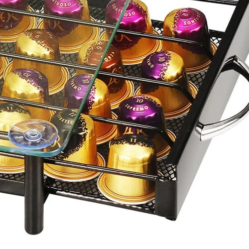 ארגונית מגירה לקפסולות קפה Glass Coffee Box 