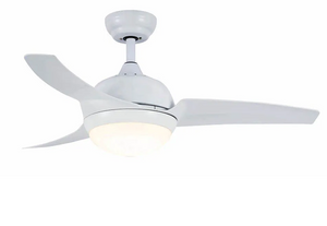 מאוורר תקרה "CCT 25W PARISLED 52 עם שלט-לבן מבית SEMICOM