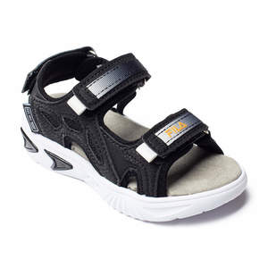 סנדלים לילדים עם אורות של פילה בצבע שחור | 23-28 | FILA BLACK 301310