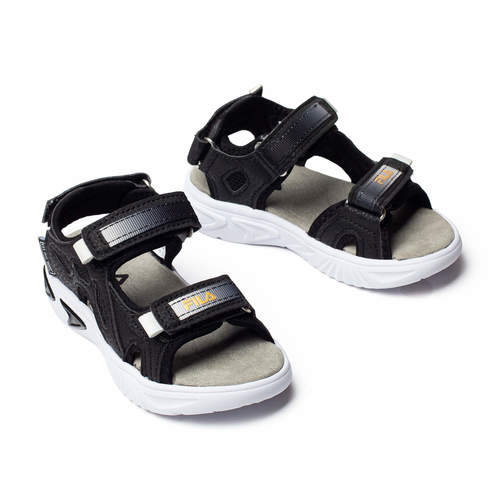 סנדלים לילדים עם אורות של פילה בצבע שחור | 23-28 | FILA BLACK 301310