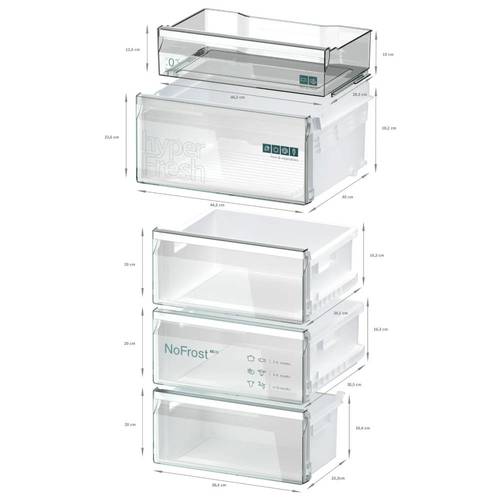 מקרר מקפיא תחתון 363 ליטר Siemens KG39NVXCG נירוסטה מושחרת | פולין