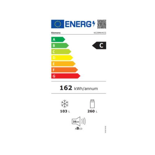 מקרר מקפיא תחתון 363 ליטר Siemens KG39NVXCG נירוסטה מושחרת | פולין