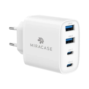 מטען קיר 40W + כבל USB-C דגם MWC40W מבית Miracase מירקס 4 יציאות