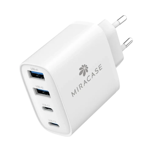 מטען קיר 40W + כבל USB-C דגם MWC40W מבית Miracase מירקס 4 יציאות 