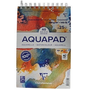 בלוק ציור אקוורל גולדליין 300 גר 25 דף 14.8/21 סמ AQUAPAD