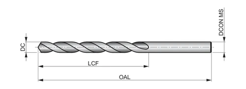 מקדח מקביל ארוך 0.90 MM 29X51 HSS דגם a110.9