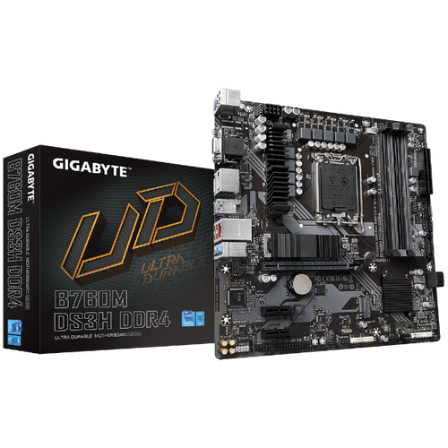 ׳׳•׳— Gigabyte B760M DS3H DDR4 LGA1700 MultiviewX4 Micro-Atx