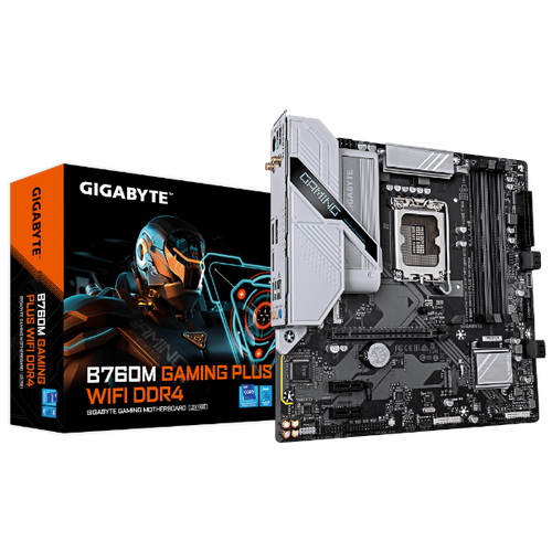 ׳׳•׳— ׳׳ GIGABYTE B760M GAMING PLUS WIFI DDR4 mATX LGA 1700 1GbE