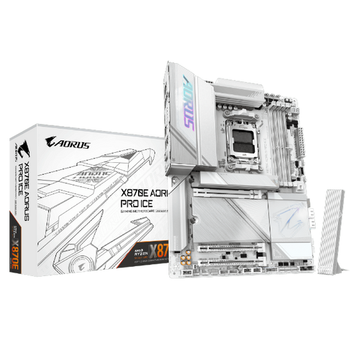 ׳׳•׳— ׳׳ GIGABYTE X870E AORUS PRO ICE ATX DDR5 WIFI7 AM5 2.5GBE LAN