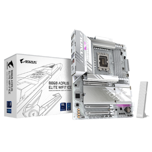 לוח למעבד דור 15 Gigabyte B860 A ELITE WIFI7 ICE ATX 2.5GB LAN