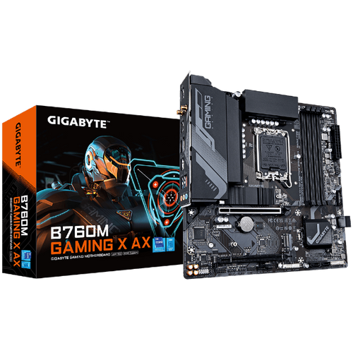 לוח אינטל דורות 12-14 Gigabyte B760M GAMING X AX 1.2 DDR5 Wifi BT