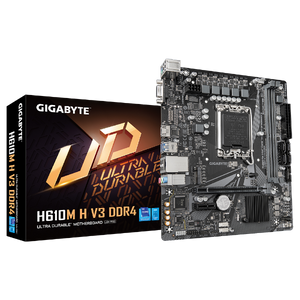 לוח לאינטל דור 12-14 Gigabyte H610M H DDR4 V3 REV1.0 VGA HDMI