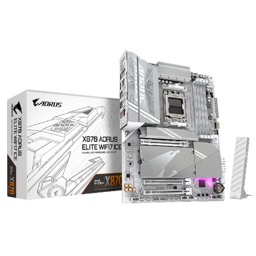 לוח אם GIGABYTE X870 AORUS ELITE X ICE X3D WIFI7 ATX BT 2.5GBE