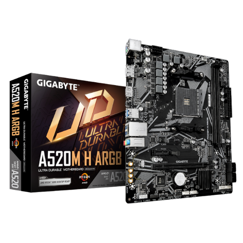 לוח אם Gigabyte A520M H ARGB AM4 DDR4 Micro-Atx HDMI DP