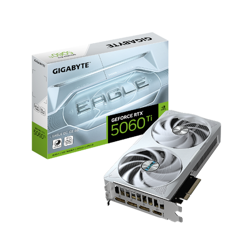 כרטיס מסך Gigabyte GeForce RTX 5060 Ti EAGLE ICE OC 8GB white