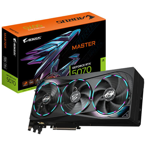 כ.מסך GIGABYTE AORUS GeForce RTX 5070 MASTER 12G