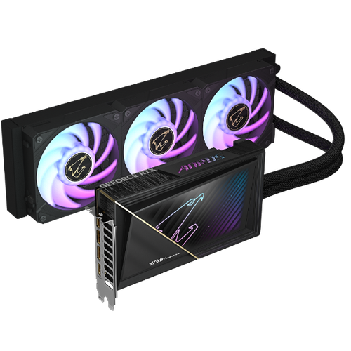 כ.מסך AORUS GeForce RTX 5080 XTREME WATERFORCE 16G 360MM RADIATOR