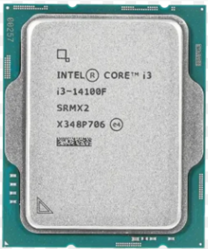 מעבד דור 14 Intel Core I3 14100F Tray no fan No GPU up to 4.7GHZ