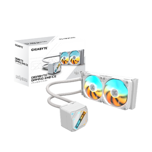 קירור נוזלי כפול Gigabyte Gaming 240 ICE 2XARGB 120MM Fan White