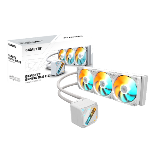 קירור נוזלי משולש Gigabyte Gaming 360 ICE 3XARGB 120MM Fan White