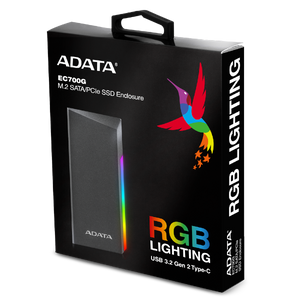 מארז חיצוני לדיסק A-DATA EC700G M.2/NVME USB-C ENCLOSURE RGB