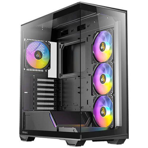 מארז שחור Antec C3 ARGB Mid-Tower ATX 4x ARGB FANS Incl Type-C