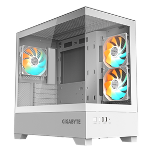 מארז לבן GIGABYTE C201 PANORAMIC ICE Micro-ATX 3XARGB Fans