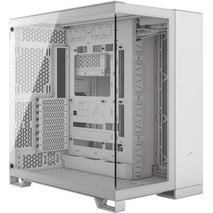 מארז Corsair 6500X Mid-Tower E-ATX Tempered Glass Case White