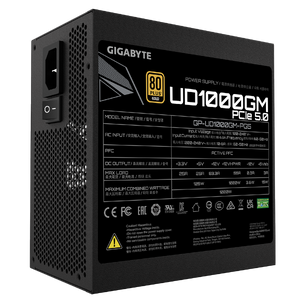 ספק כוח Gigabyte UD1000GM PG5 1000W PCIE 5.0 ready 80 PLUS Gold
