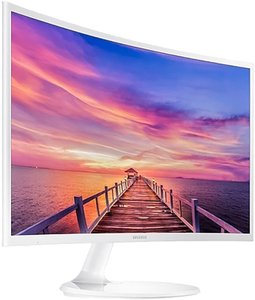 מסך קעור לבן Samsung C27F391FHR FHD VA HDMI VGA 4ms