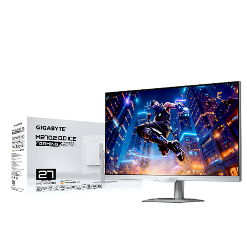 מסך גיימינג לבן Gigabyte M27Q2 ICE 27 Inch 2K SS IPS 1Ms 200Hz