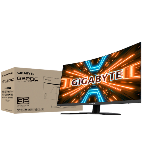 מסך גיימינג Gigabyte G32QC 2K QHD VA 31.5 1ms 165Hz HDR400 Curved