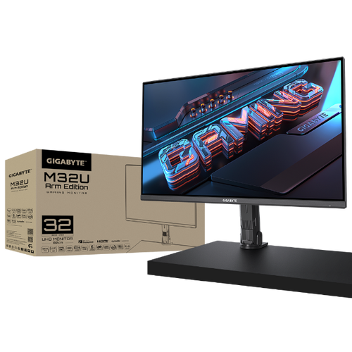 מסך גיימינג Gigabyte M32U Arm Edition 4K SS IPS 1Ms 144Hz Speaker