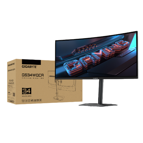 מסך Gigabyte GS34WQCA 34 WQHD VA 1Ms 120Hz HDR10 Curved Vesa100