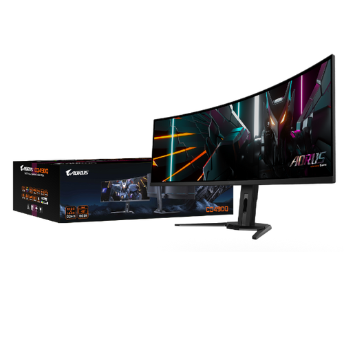 מסך AORUS CO49DQ Ultra-Wide DQHD OLED 0.03ms 144Hz KVM HDR