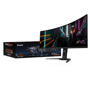 מסך AORUS CO49DQ Ultra-Wide DQHD OLED 0.03ms 144Hz KVM HDR