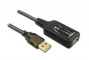 כבל מאריך עם מגבר 10 מטר USB 2.0