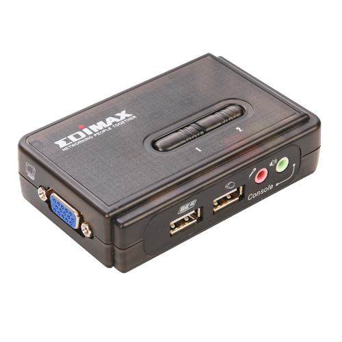 קופסאת מיתוג לשני מחשבים EDIMAX USB TO USB AND SOUND KVM