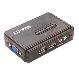 קופסאת מיתוג לשני מחשבים EDIMAX USB TO USB AND SOUND KVM