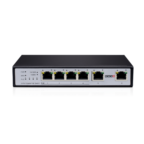 סוויץ עד 60 וואט Provision POE 4 PORTS 1Gbps and 2 Ports Uplink