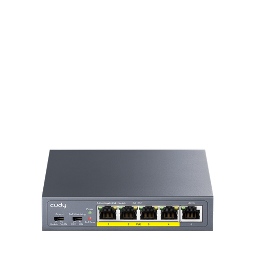 מתג לא מנוהל Cudy GS105P 5-Ports Gigabit Unmanaged POE Switch