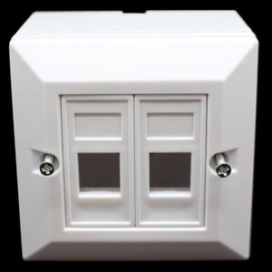 קופסאת פלסטיק לשני מחברים RJ-45 Plastic box Cat5